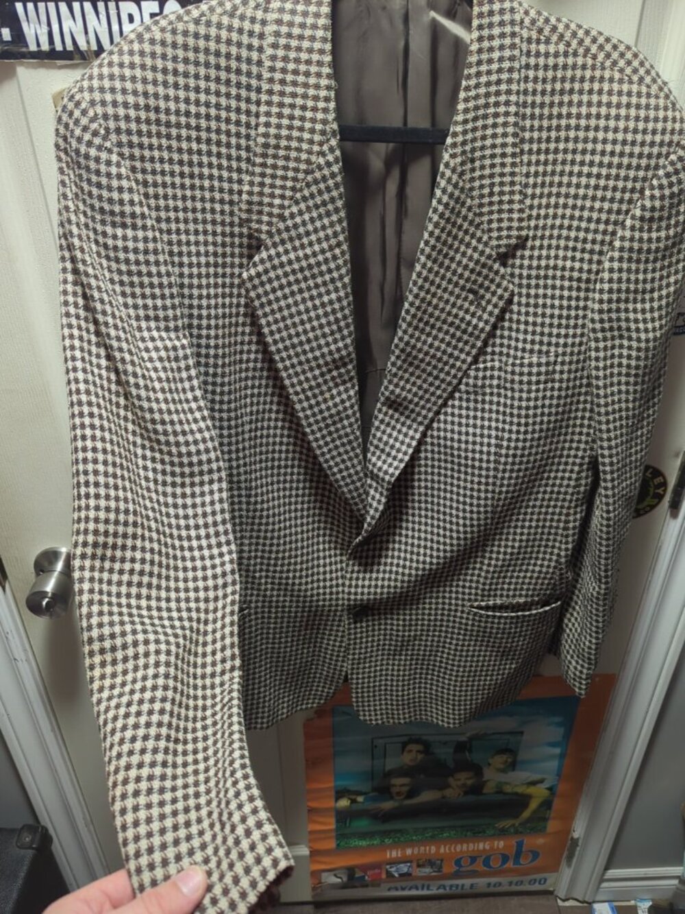 Harry Rosen Georgio Armani Collection Vintage Dark Brown Wool Suit Jacket Large